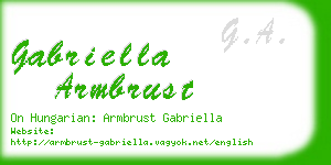 gabriella armbrust business card